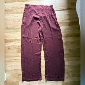 Macy's Women's Wide Leg Burgundy Pants